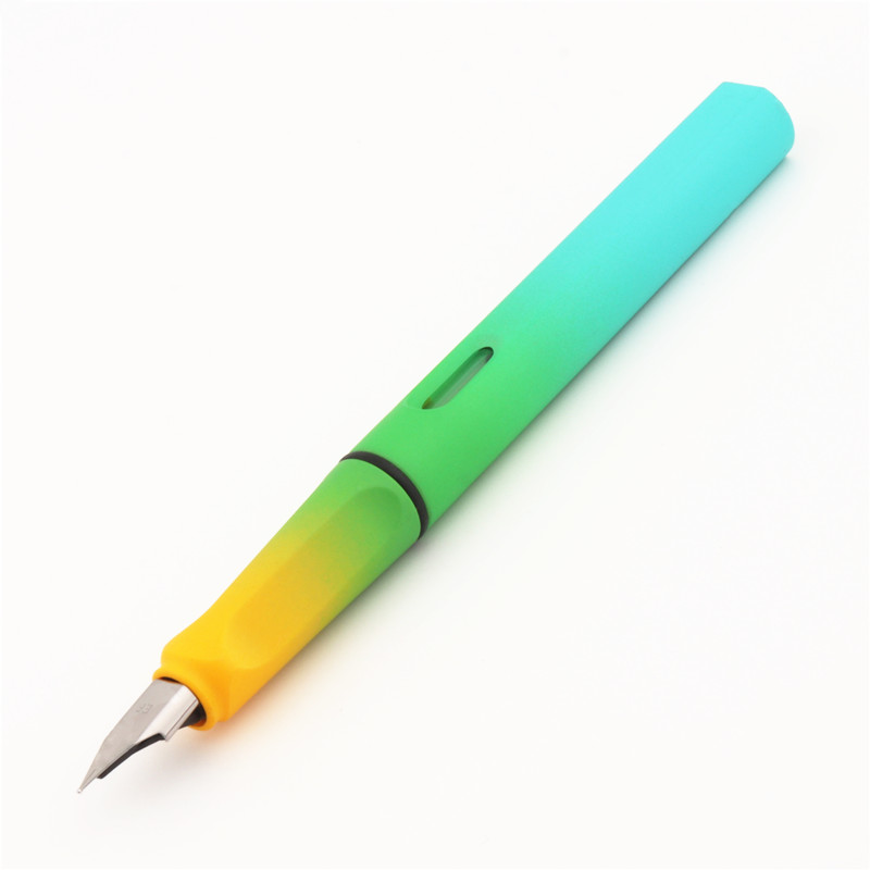 Beautiful ink pens Luxury 666 Colours Student Office Stationery Fountain Pen: Yellow / F