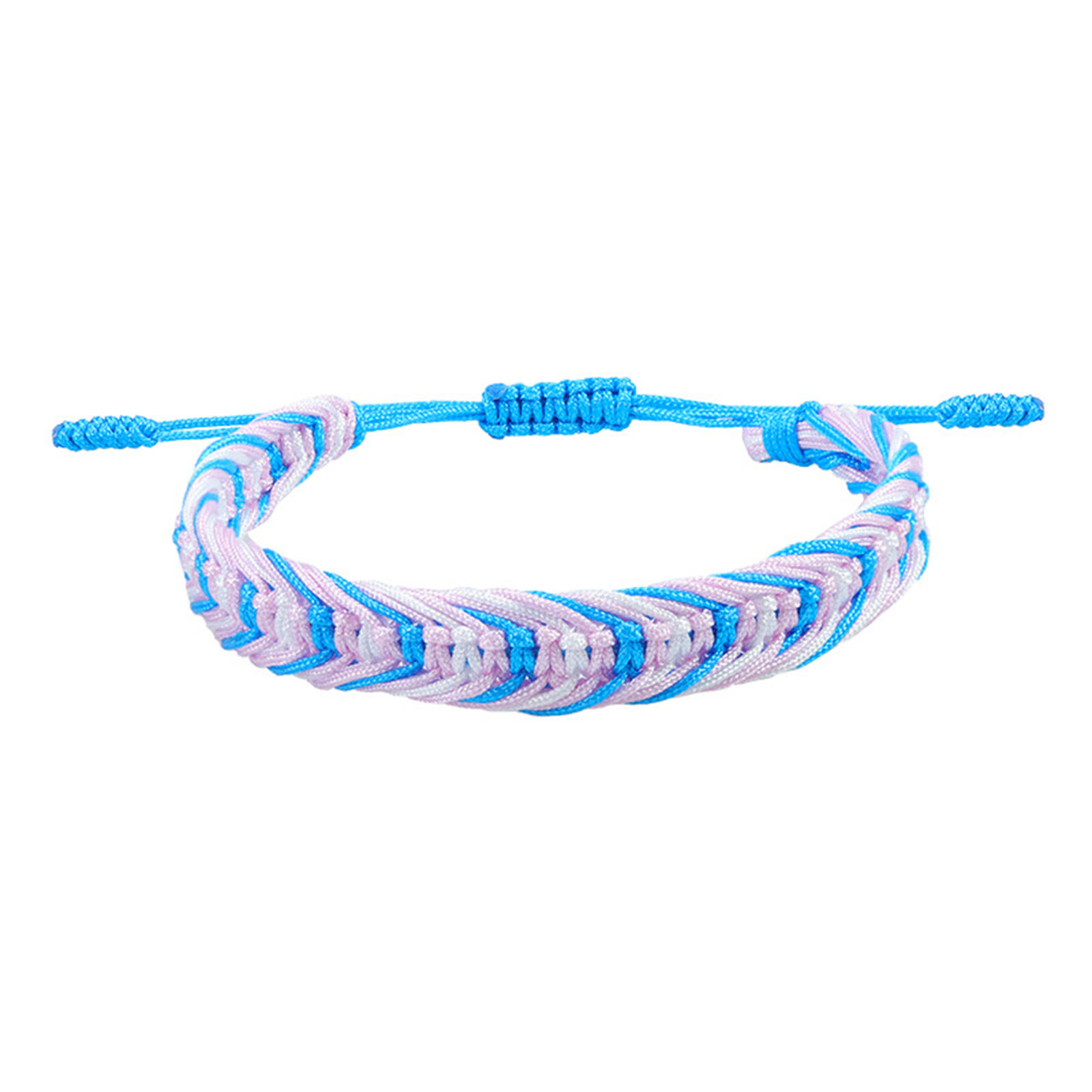 Pulseras de amistad trenzadas con hilo ondulado bohemio de poliéster, tejido étnico Multicolor texturizado ajustable de 15cm-27cm de largo, 1 ud.: Rojo óxido