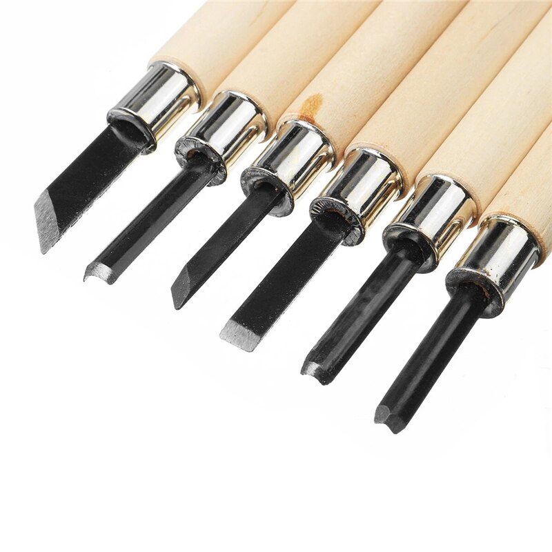 3/4/5/6/8Pcs Houtsnijwerk Tool Beitel Mes Set Houtsnijwerk Kit Houtsnede Craft carving Schrijnwerker Guts Hand Tool