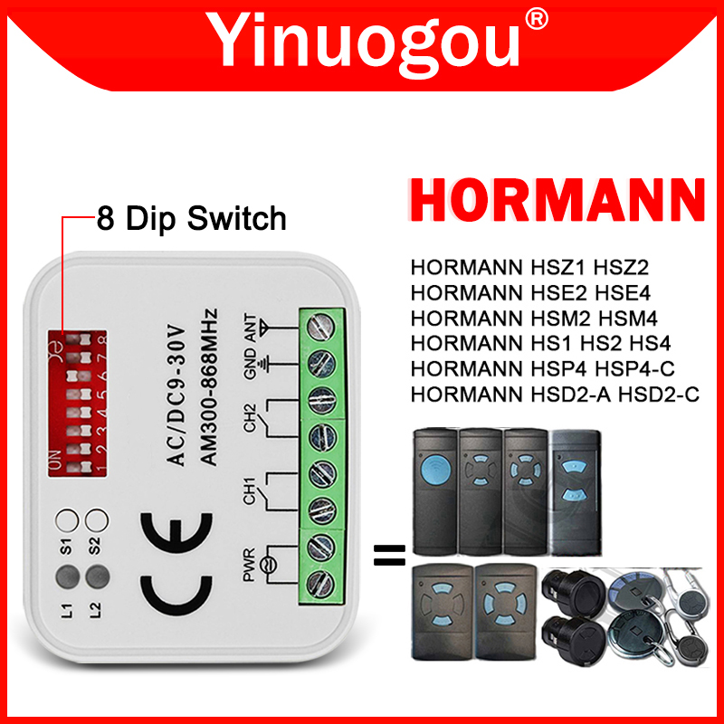 HORMANN – télécommande de porte de Garage HSE2 HSE4 HSZ1 HSZ2 HSM2 HSM4 868, RX-MULTI AM300-868MHz, récepteur universel, ouvre-porte