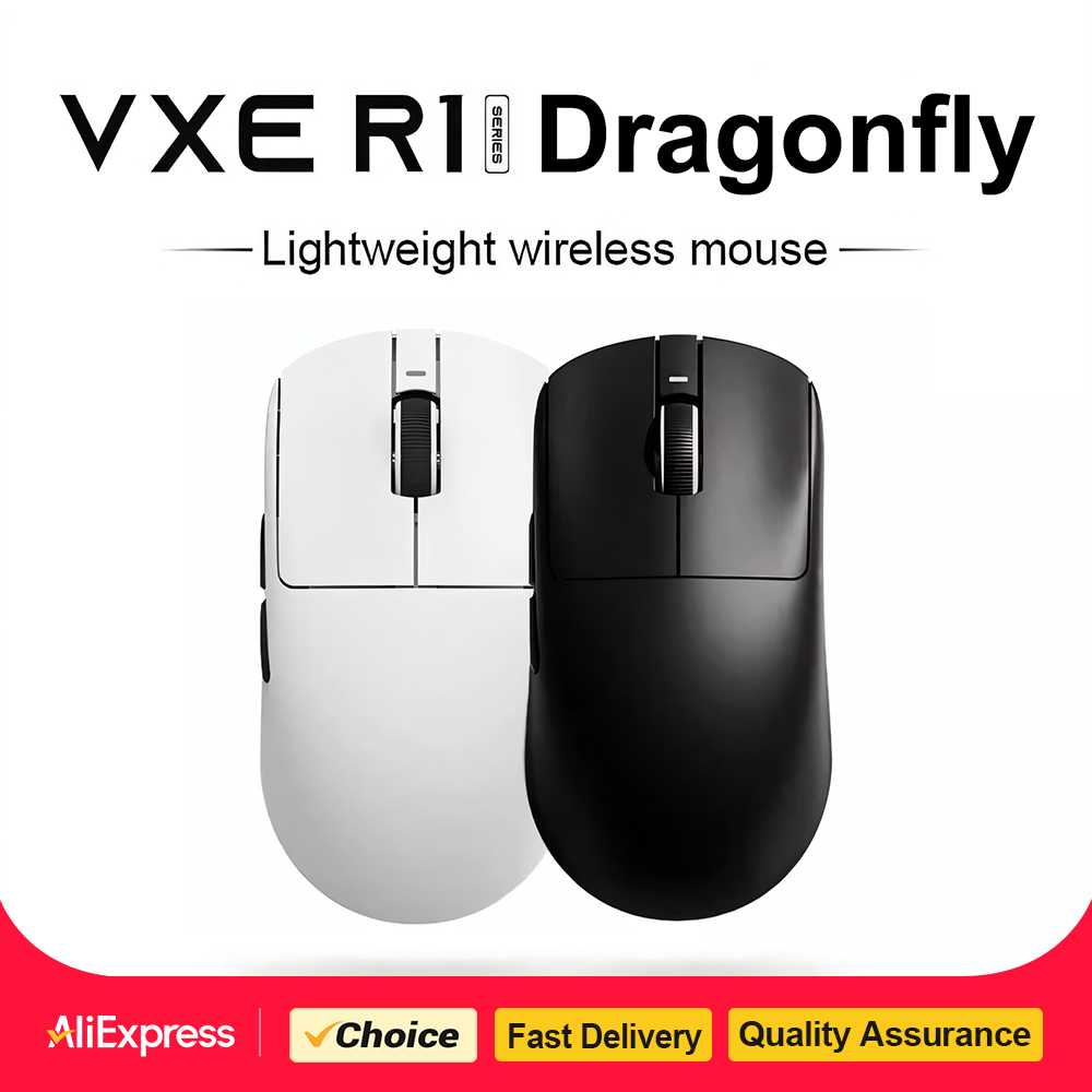 ATK VXE R1 Pro MAX Dragonfly R1 Bluetooth-Gaming-Maus PAW3395 2,4 G kabellose E-Sport-Mäuse wiederaufladbar leicht ergonomisch