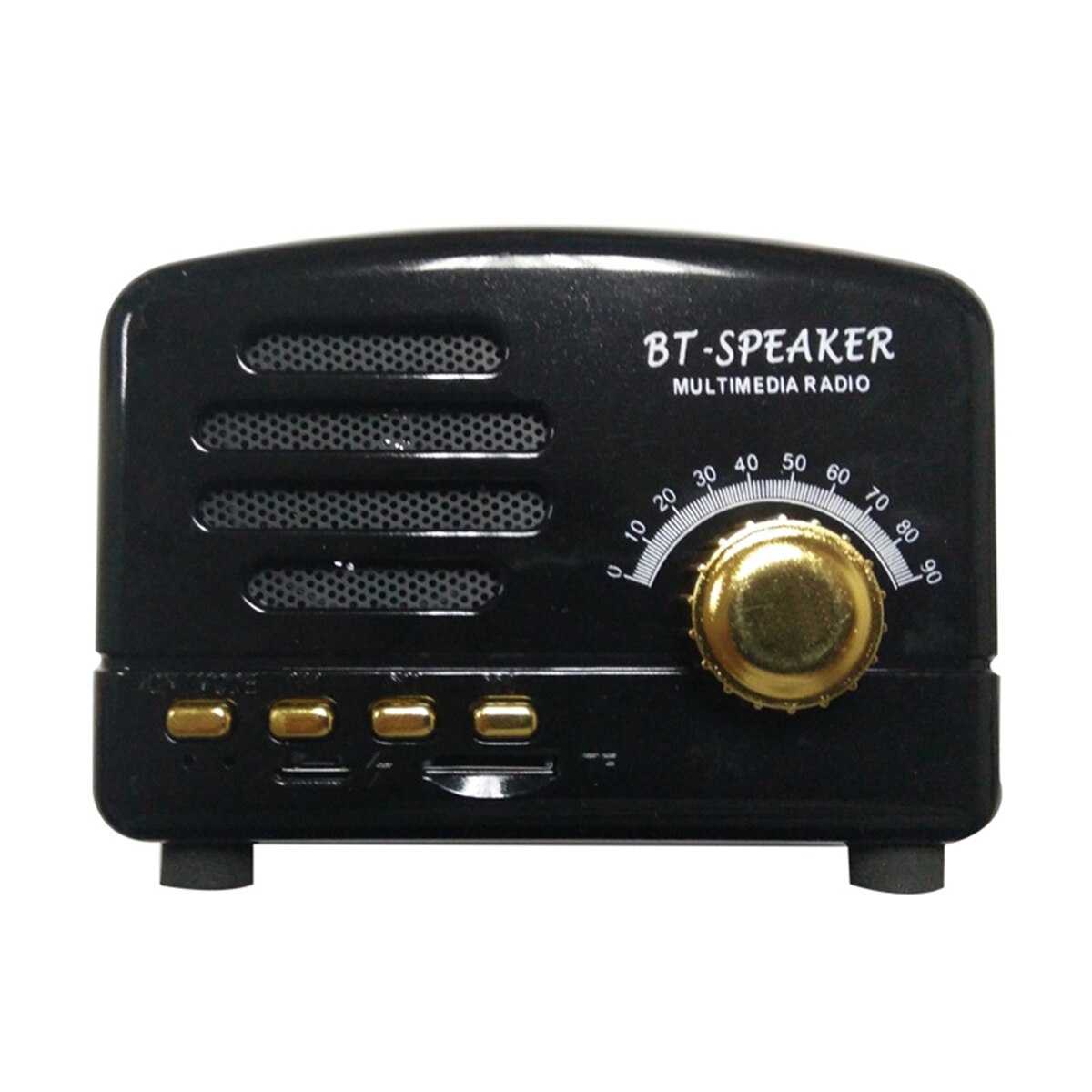 Retro Bluetooth Speaker LED Indicator Strong Bass Enhancement Old Fashioned Classic Style Radio: E