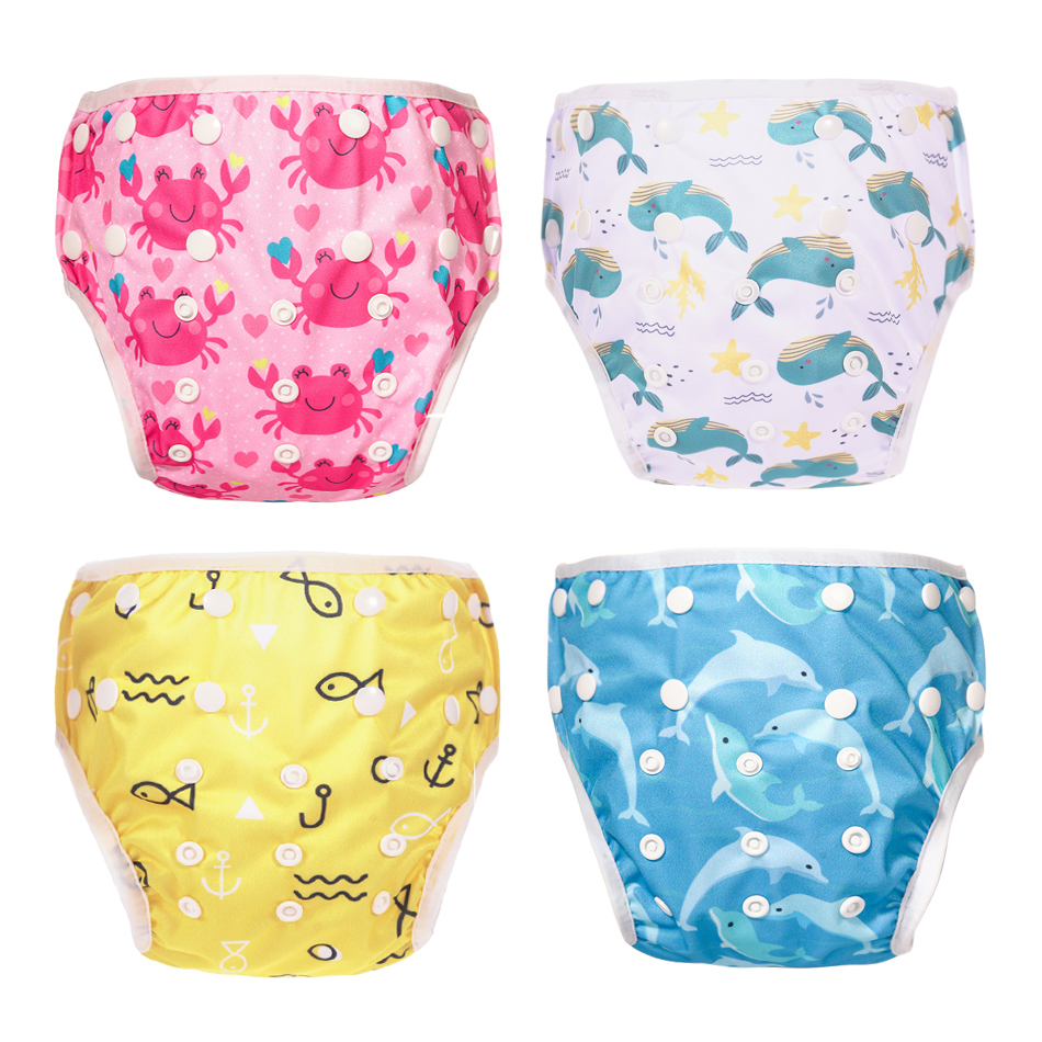 Happy Flute 1pc dziecko lato wodoodporne regulowane pieluszki tekstylne basen Pant pływanie majtki na pieluchę wielokrotnego użytku zmywalna pieluszka dla niemowląt