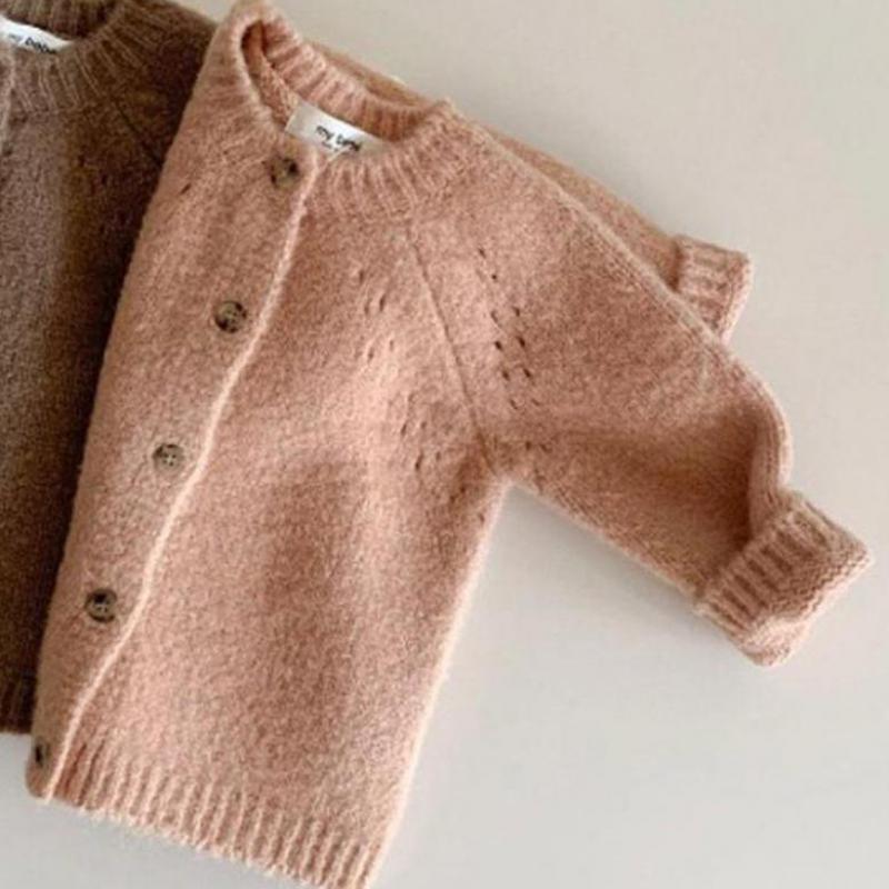 Herfst Baby Trui Peuter Jongens Meisjes Gebreide Vesten Jas Pasgeboren Truien Lange Mouw Katoenen Baby Gebreide Jas Tops: pink / 9M  73cm