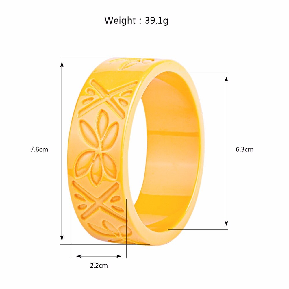 GuanLong Small Size Resin Carved Bangle Bracelets for