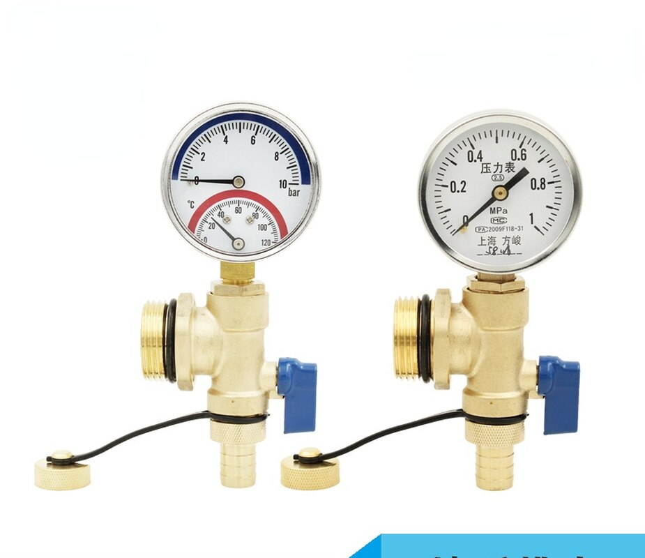 Brass Automatic Air Vent Valve 1" DN25 heating floor heating optional pressure gauge Drain Vent Valve