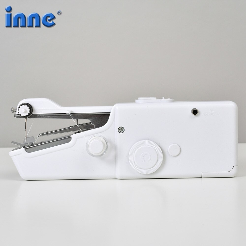 Inne Mini Draagbare Handheld Naaimachine Stitch Naaien Handwerken Cordless Kleding Stoffen Electrec Set 15