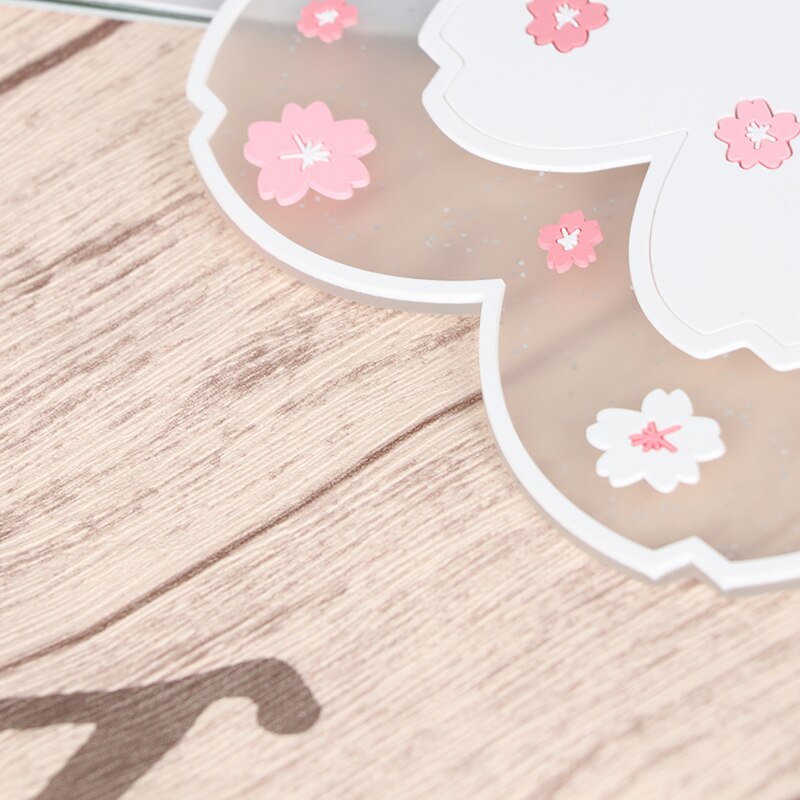 Estera de mesa de aislamiento térmico de flor de cerezo, alfombrilla antideslizante para taza de té, Oficina familiar
