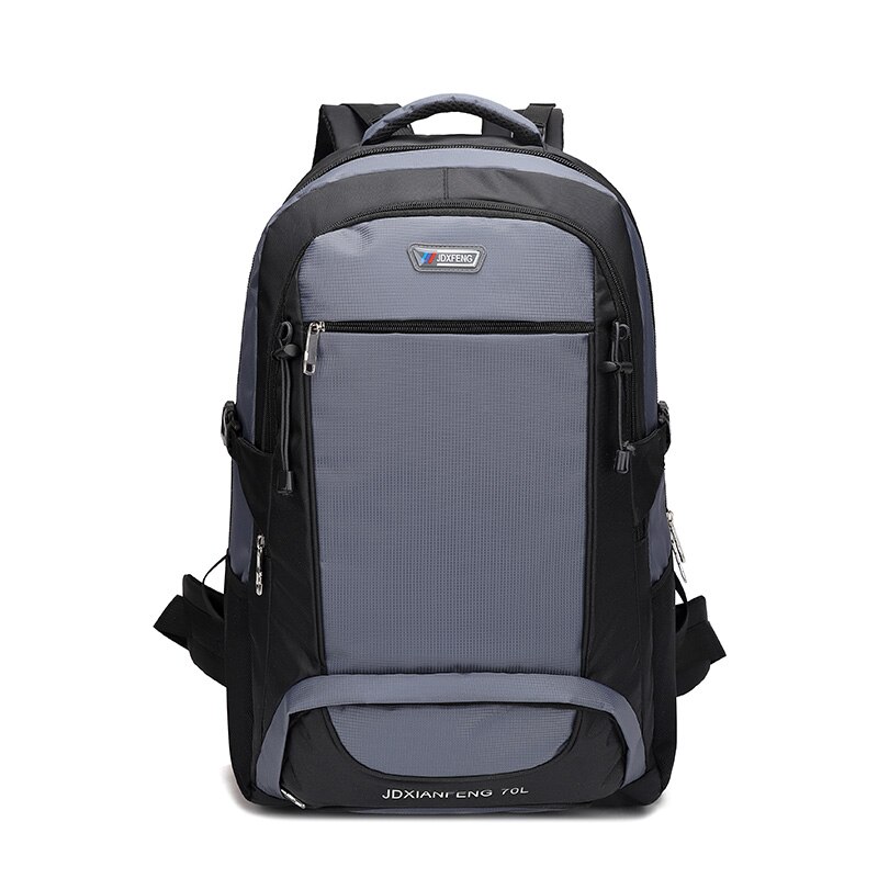 Outdoor Camping Mountaineering Travel Bag Men's Thickened Nylon Waterproof Luggage Bag Sports Bag: Gray