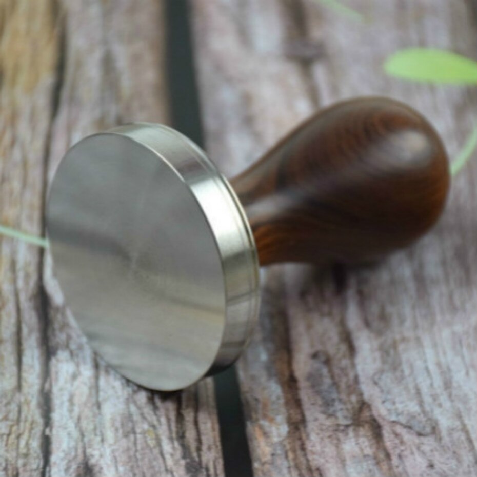 1/49/51/53/57. 5/58/58,35mm Chacate Schwarz Holz Tamper Kaffee Pulver Hammer mit 304 Edelstahl Basis Kaffee Zubehör