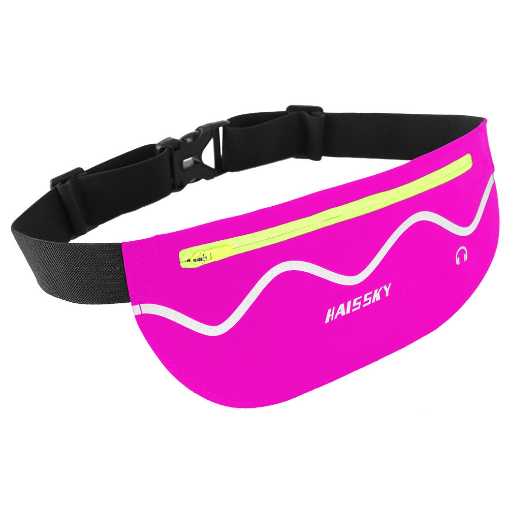 Heuptas met golfpatroon, sportschool, hardlopen, sport, telefoonhoesje, heuptasje, heren, dames, portemonnee, zak, zweetbestendig, verstelbare riemtas: Rozenrood