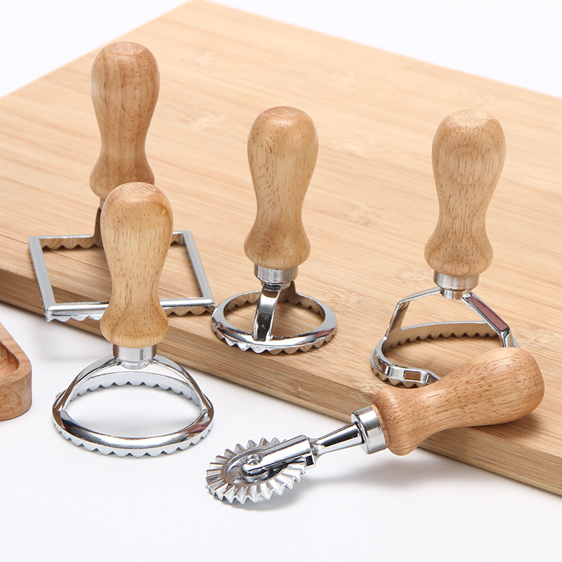 Hem ravioli cutter set pasta press kök bifogningssats ravioli maker mögel verktyg ravioli stämpel set bakverk hjul set kakform