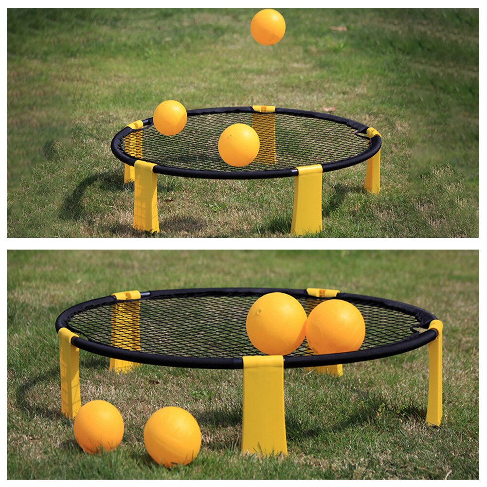 Mini Strand Volleybal Spike Ball Game Set Outdoor Teamsporten Spikeball Gazon Fitness Apparatuur Met 3/4 Ballen Volleybal Netto