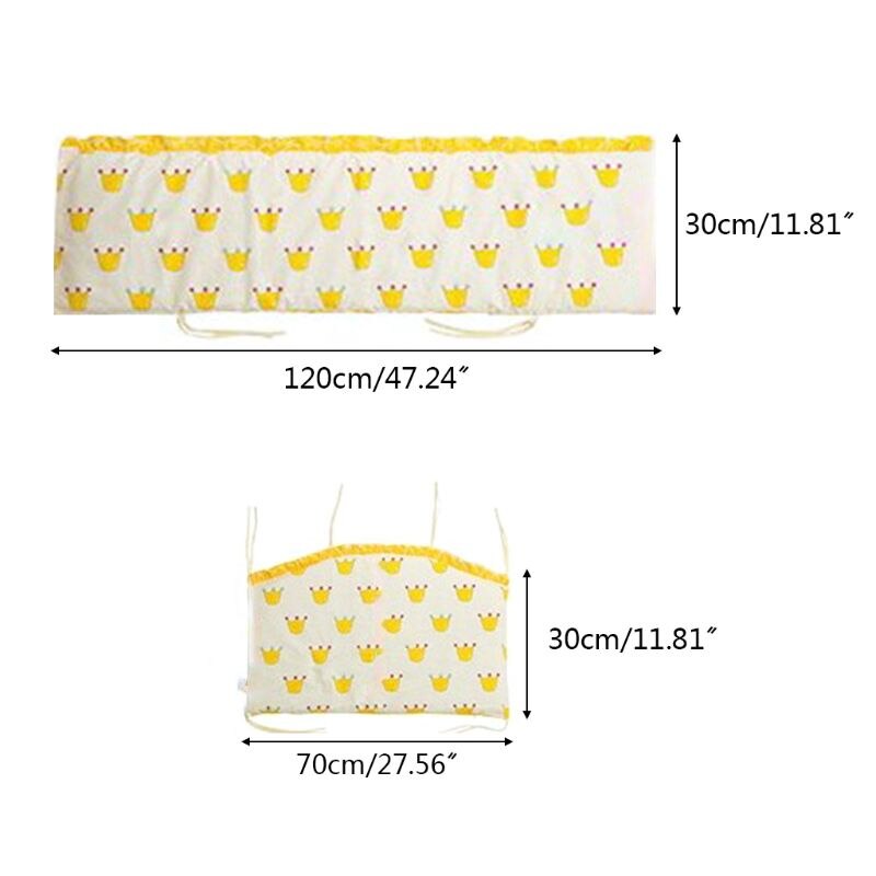 5pcs Cotton Baby Bedding Set Washable Toddler Crib Bumper Bed Sheet Pillowcase bumper is removable