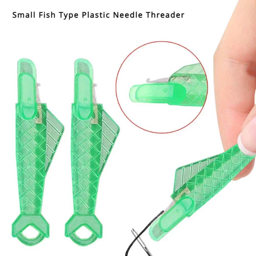 Mini Automatic Needle Threader With Hook Plastic Needle Sewing Machine Insertion Elderly Quick Changer Craft Accessories