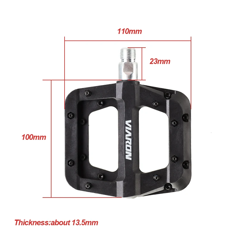 BOLANY Bike Pedal Ultralight Anti-slip 16 Nail Nylon Pedal for Mountain Bike Sealed Double Bearings Pedals Bicycle Accessories
