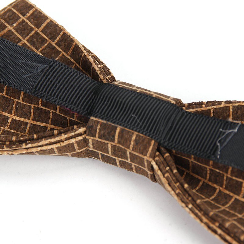 Pajarita de madera de corcho para hombre, pajaritas de madera a rayas Vintage, accesorios de mariposa para boda, negocios informales, Retro, novedad