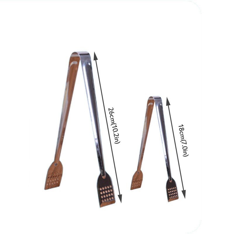 Pinzas de acero inoxidable para alimentos, utensilios de cocina para hornear, buffet, Pizza, pan, pinza de pastelería
