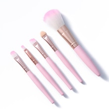 5 Stks/set Make-Up Borstel Set Beginner Make-Up Borstel Vijf Stuk Blush Kwast Oogschaduw Brush Lip Brush Facial Make-Up cosmetische Gereedschap: Light pink