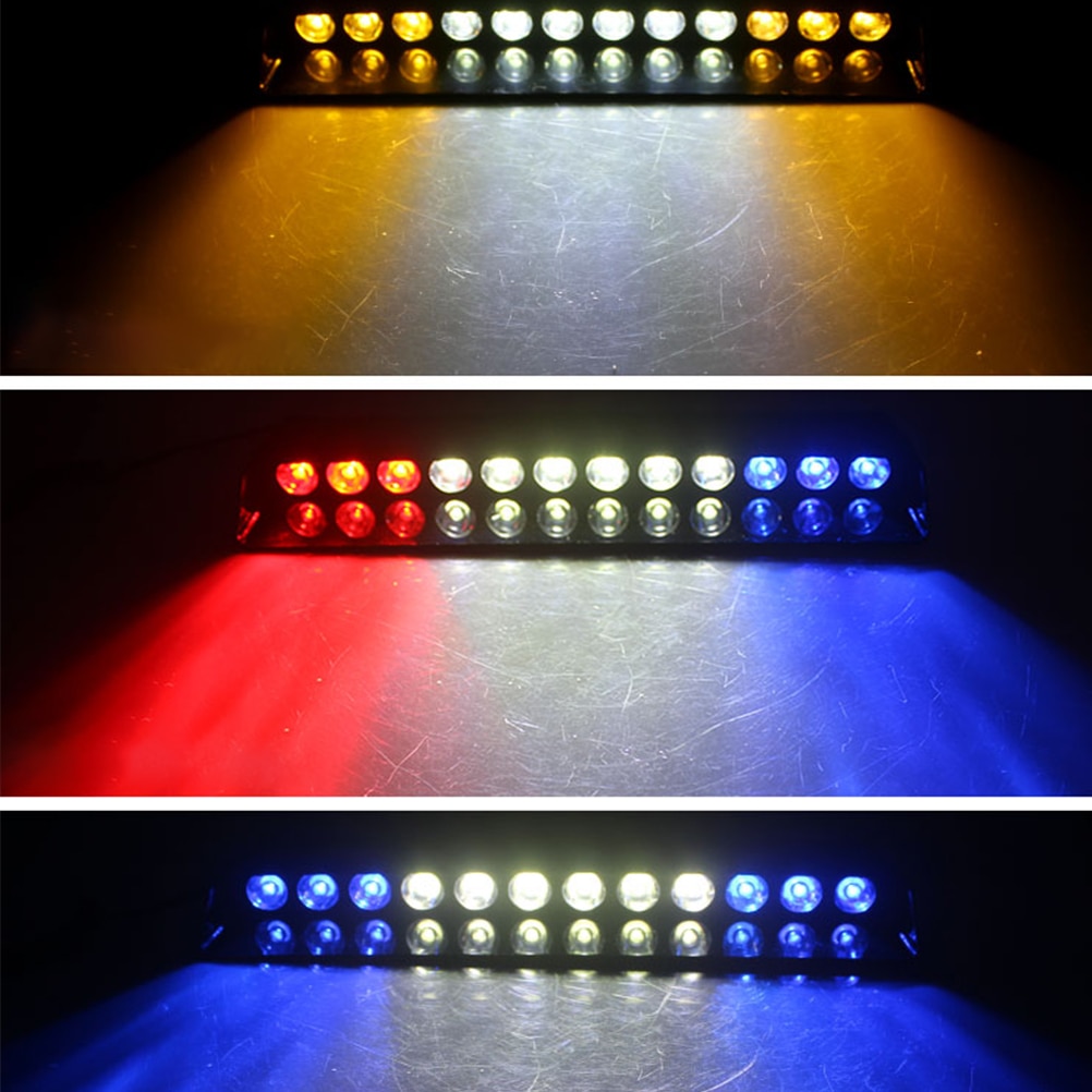 1 Set 12 LED High Intensity Vehicle Emergency Hazard Warning Strobe Flash Light For Dash Deck Grill Windshield Led Car Light