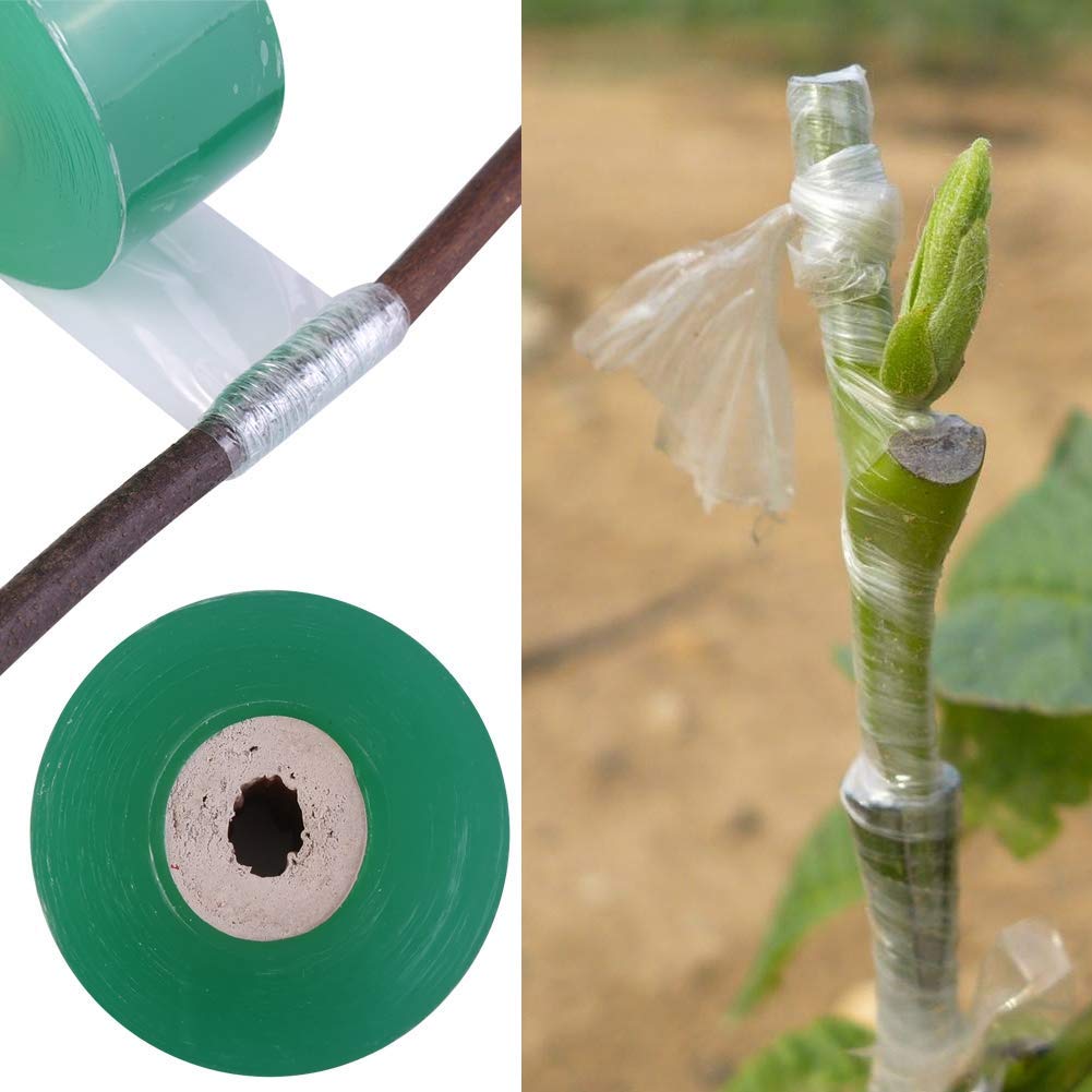 100/600M PE Grafting Tape Film Stretchable Self-adhesive Garden Tree Roll Tape Plants Seedlings Vine Tomato Grafting Accessories