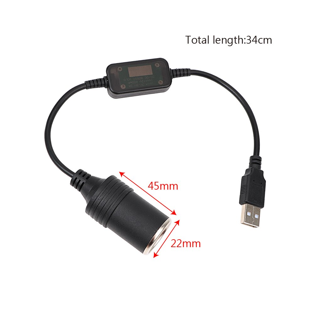 Leepee Usb 5V Naar 12V Converter Adapter Bedrade Controller Sigarettenaansteker Plug Connector Adapter