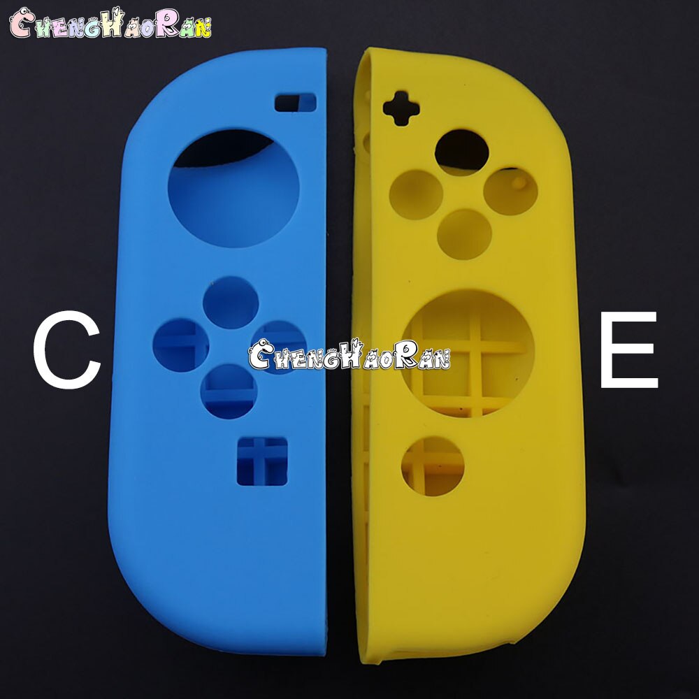 1pair Silicone Rubber Skin Case Cover For Nintendo Switch Joy-Con left right Controller NX NS Joycon Anti-slip Soft Case: CE