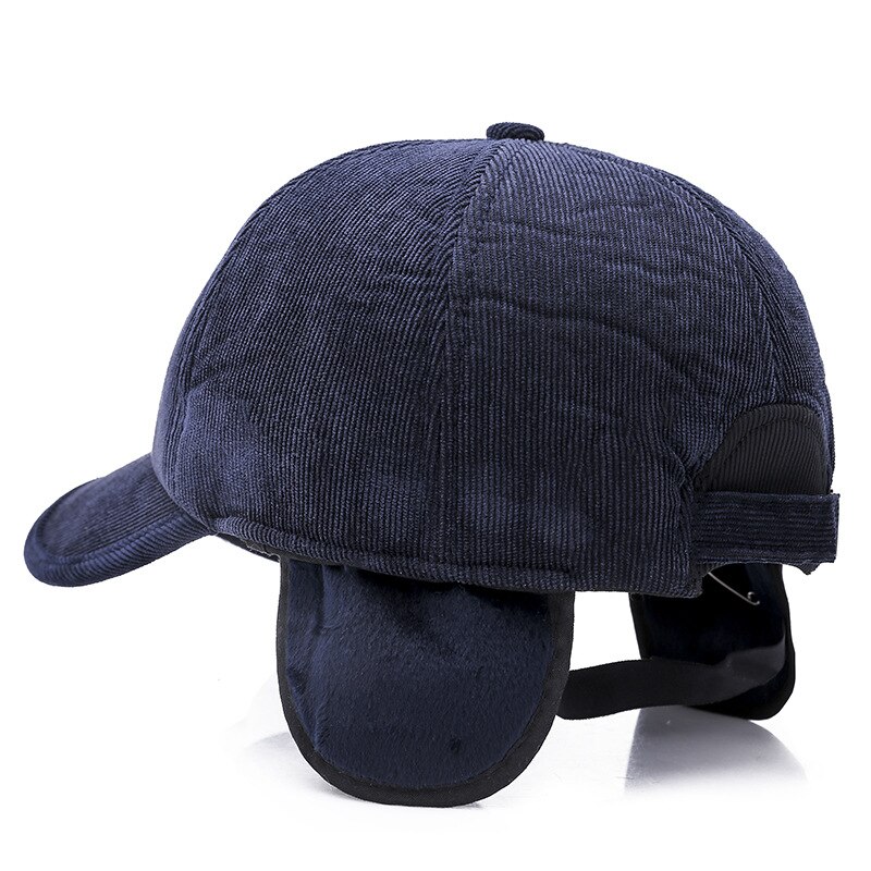 Sqteio vinter unisex baseballkasket mænd gorra hombre udendørs afslappet fløjlsbukser tyk varme høreværn hat