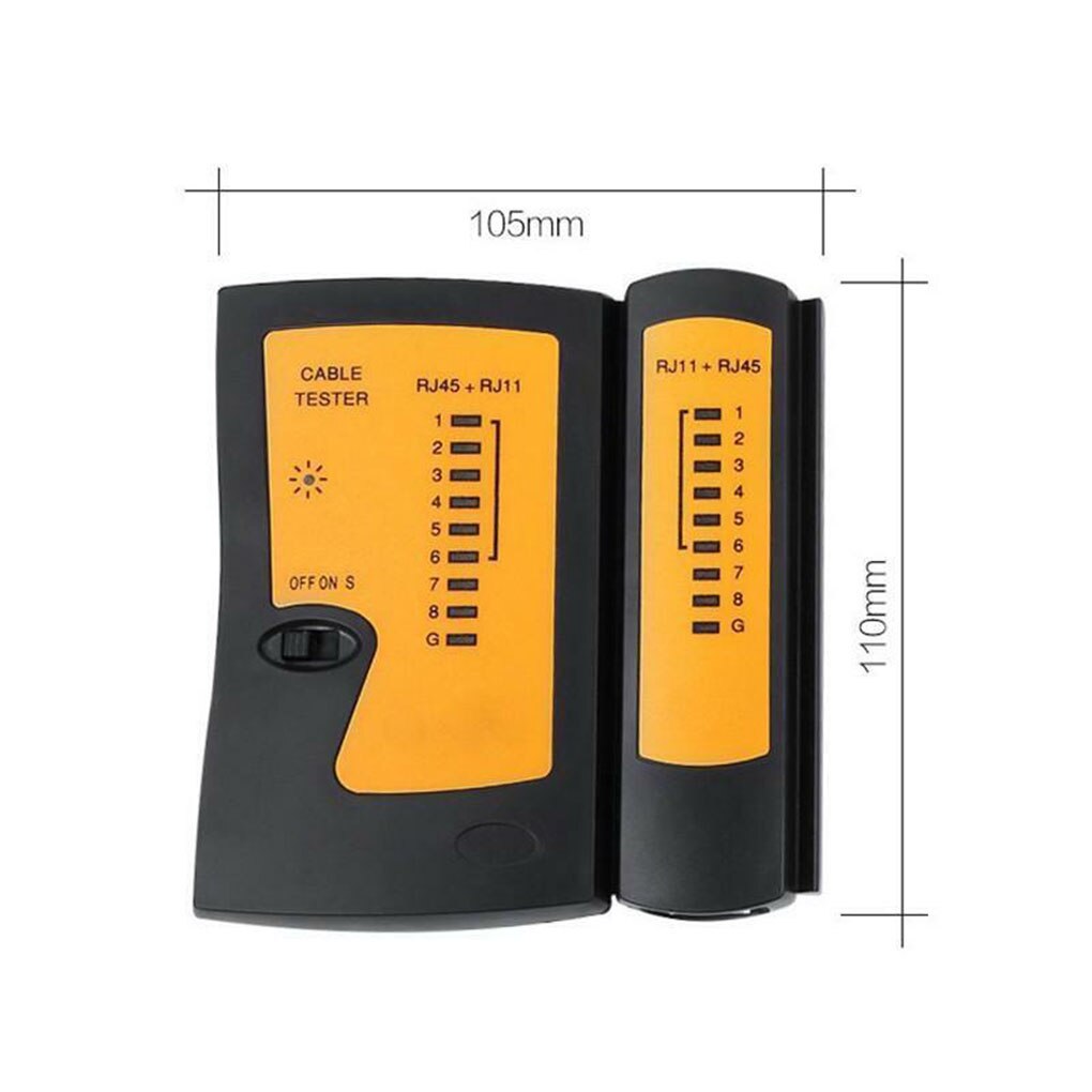 Gadget Network LAN Cable Tester RJ-11/RJ-45 Cables Testing Machine DC 9V 25MA Ethernet Instrument