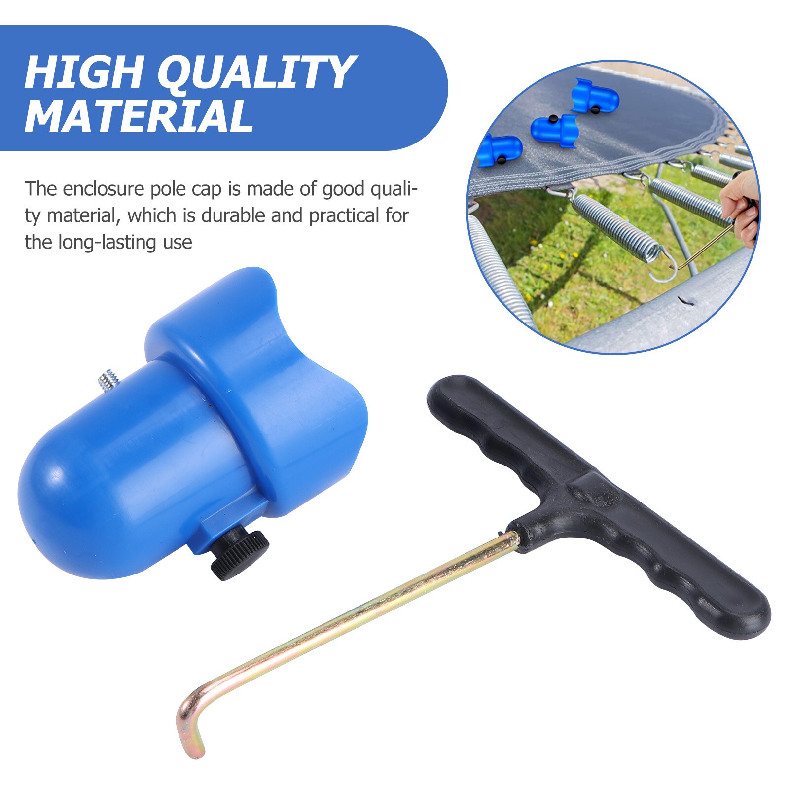 1 zestaw trampolina struktura obudowa słupki w kształcie litery T haki trampoliny