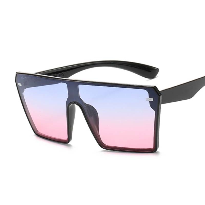 Stora fyrkantiga solglasögon för kvinnor, märke, stora bågar, solglasögon för kvinnor, ett stycke, utomhus, gradient, oculos de sol