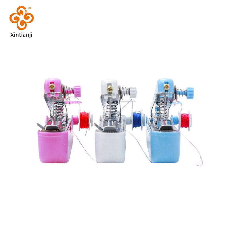 Mini Sewing Machine Small Manual Pocket Sewing Machine Travel Portable Home Tailoring Machine DIY Needlework Sewing Tools TJ4842
