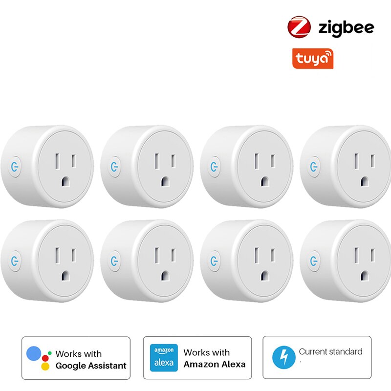 Smart Home Socket Plug Bacic Bluetooth Version Wireless Intelligent Socket Remote Adaptor Power On And Off For Phone With Alexa: 7 PCS