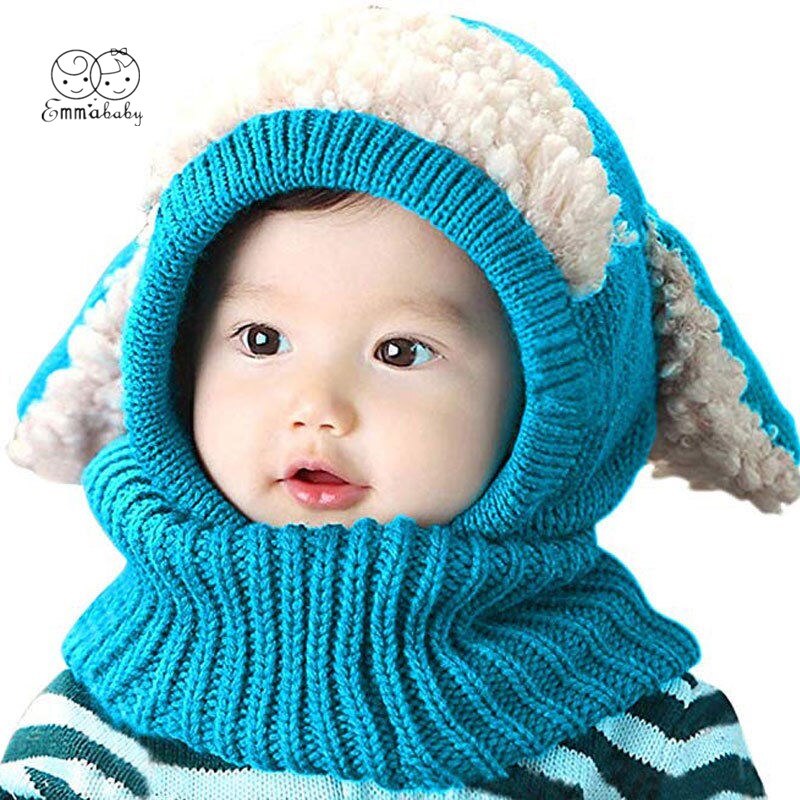 Emmababy 6-36M Pasgeboren Kids Baby Jongen Meisje Bont Pom Hoed Winter Warm Knit Bobble Beanie cap Sjaal