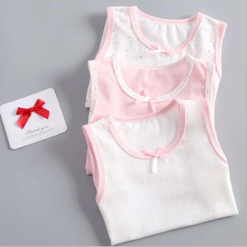 Meisjes Zomer Dragen Tops katoen Baby Meisjes Leuke Strik Printing Vest Kinderen Zomer Kleding Homewear Pyjama Top Kids Ondergoe
