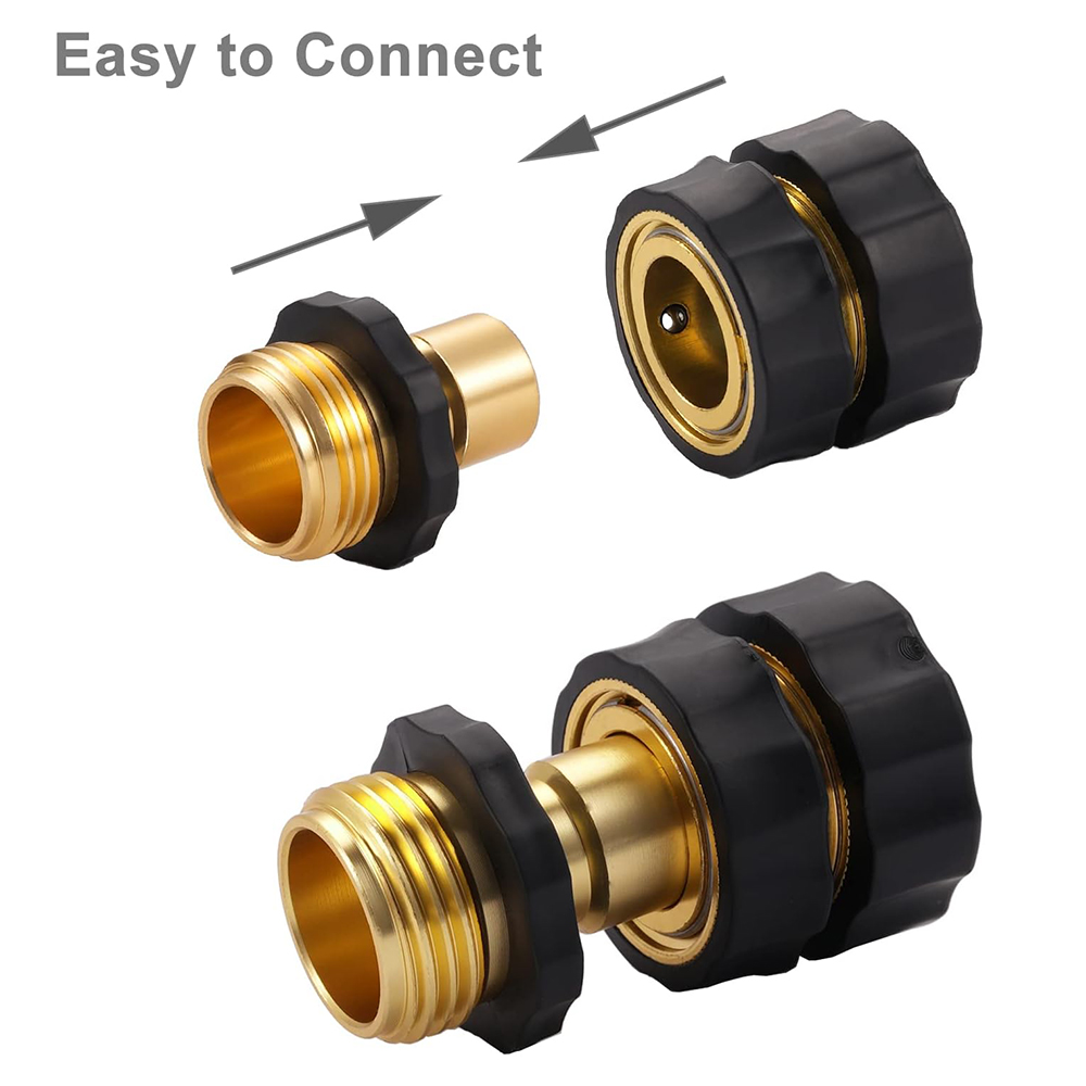 Garden Hose Quick Connector 3/4 Inch Male and Female Garden Hose Connector Quick Connector Garden Hose Accessories