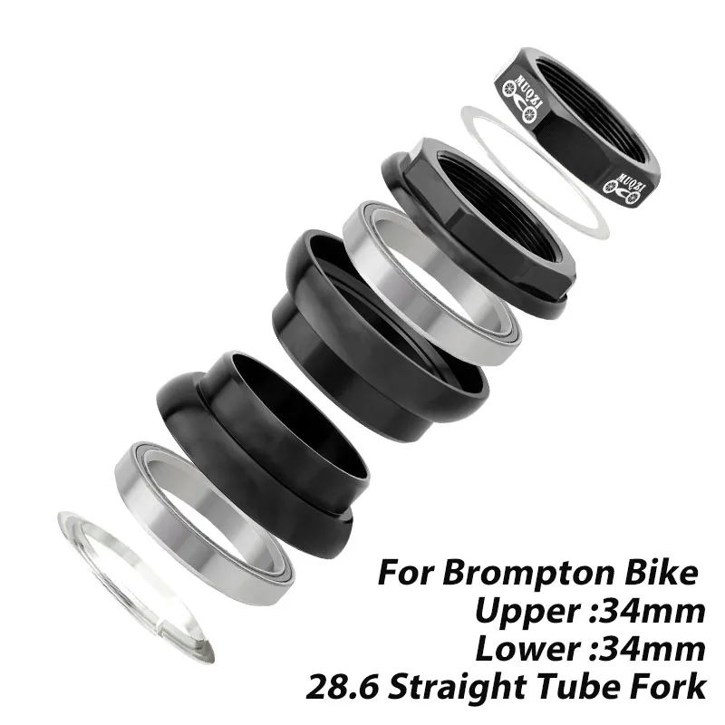 Serie sterzo per bicicletta 30 34 42 44 41.8-52 42-47 44-56 44-50.6mm Serie sterzo MTB 1 1/8 1 1/2 Tubo conico Auricolare a tubo dritto integrato: Kaki scuro