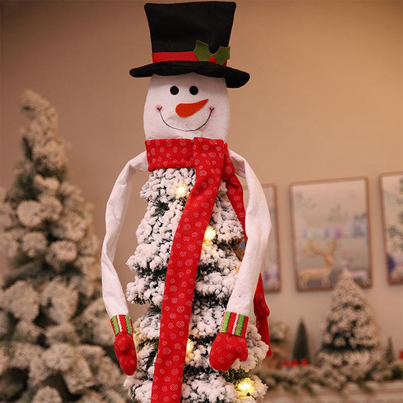 Kerstboomtoppers kerstboom sneeuwpop kerstman elandhoed kerstboomversiering kerstfeestdecoratie jaar