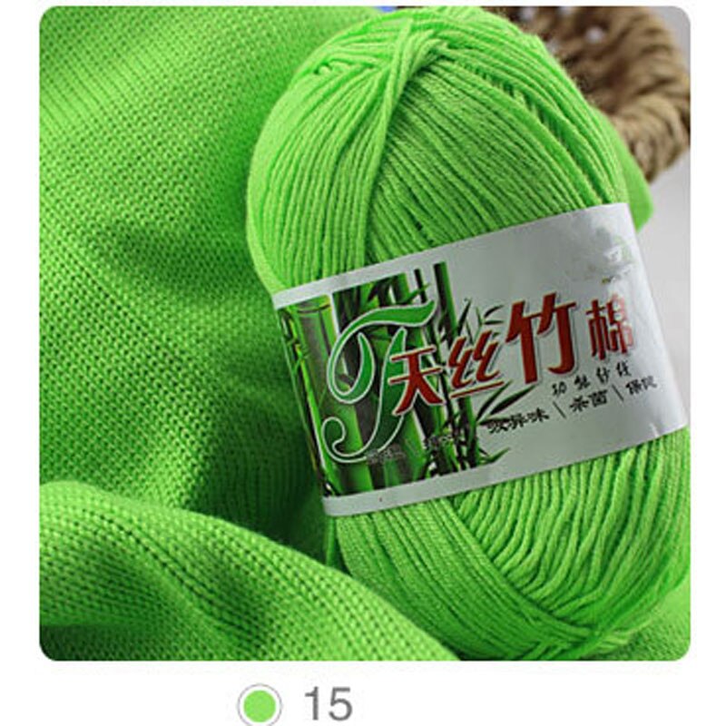 10 Stks/partij Natuurlijke Zachte Bamboe En Katoen Garen Voor Breien 100% Natrual Voor Baby 6 Strengen Dikke Hand Breien Dikke diy Garens: 15