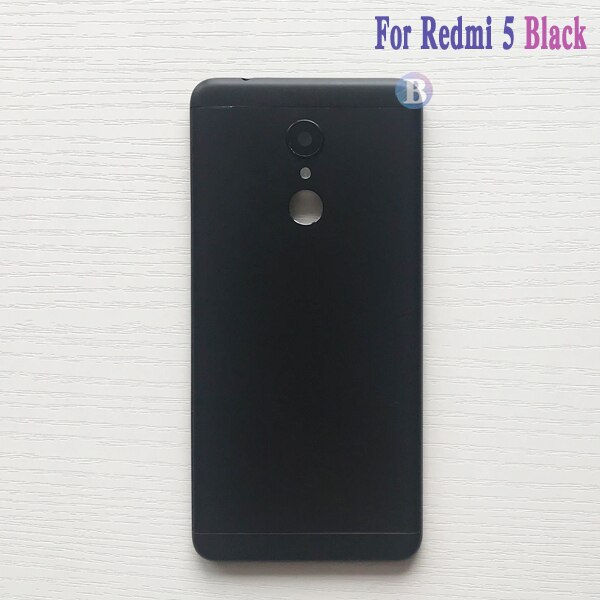 Back Cover Voor Xiaomi Redmi 5 / Redmi 5 Plus Behuizing Batterij Cover Deur Achter Cover Chassis Frame: Redmi 5 Black