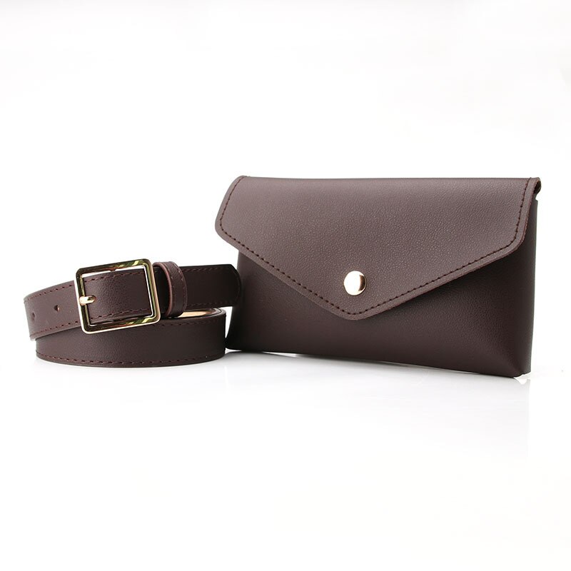 BQ-Bolso pequeño de cuero a la para mujer y niña, Mini bandolera, cinturón: Gris