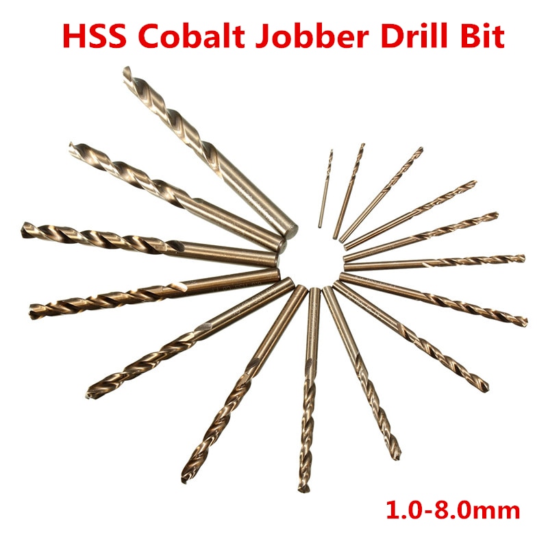 1.0mm to 8.0mm borrkronor hss-co kobolt olika storlekar metall plast trä