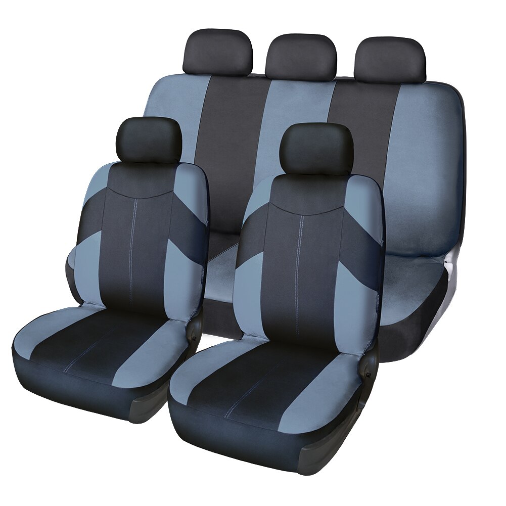 Universal Auto Sitzbezüge Vollen Satz Vorne Mesh Tuch für Lkw Limousine Innen 9 stücke Dekoration Zubehör Automobil Protektoren: Grey 5 seats