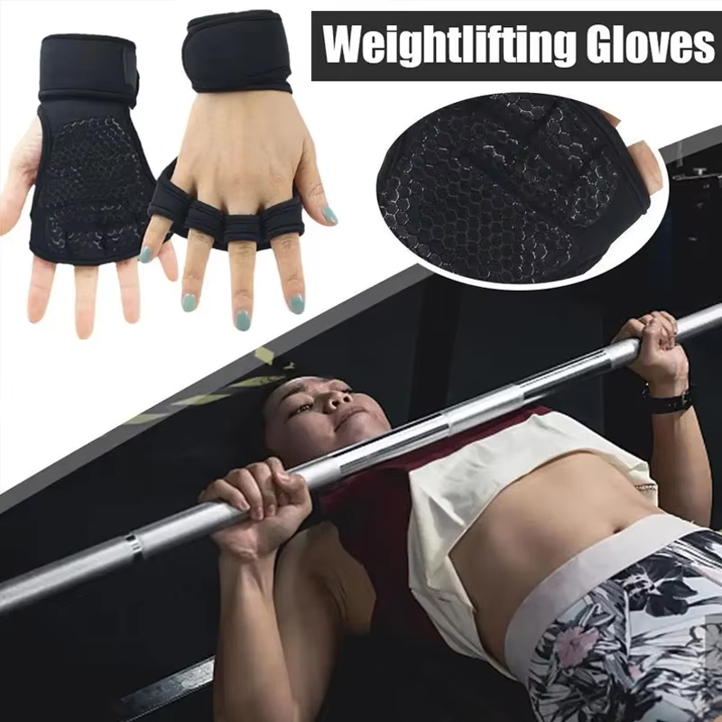 Guantes de entrenamiento para levantamiento de pesas, Fitness, deportes, culturismo, gimnasio, mano, muñeca, Protector de palmas, guantes de ciclismo MTB para hombres y mujeres