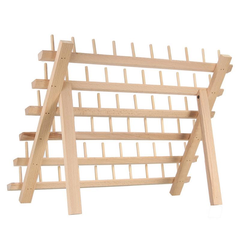 60 Axis Wood Thread Rack Spool Sewing Organizer 40*32CM Wood Tailor Rack Premium Beechwood Thread Rack Spool Storage Rack
