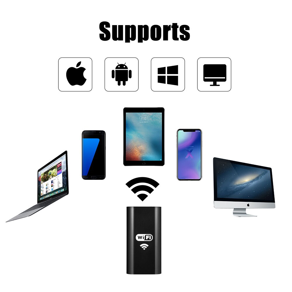 Cámara endoscópica Wifi 8MM 2/5M impermeable suave Cable de inspección cámara USB endoscopio IOS endoscopio para iphone