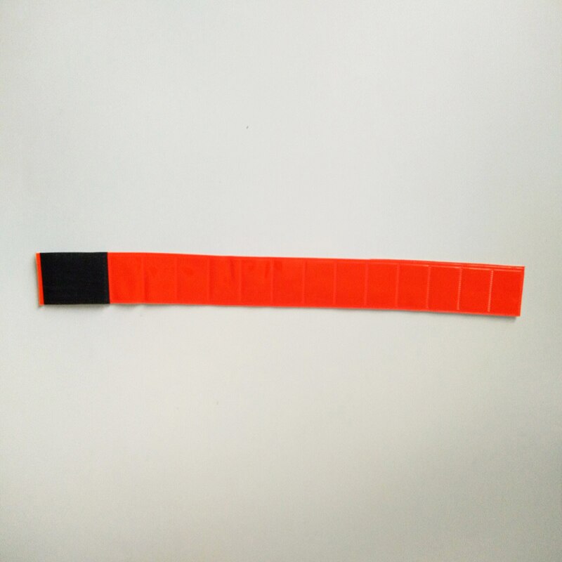 38cm miękkie bransoletki z pcv odblaskowe opaski na rękę opaska na kostkę paski na nogi odblaskowe taśmój na noc bezpieczeństwo ruchu: pomarańczowy czerwony