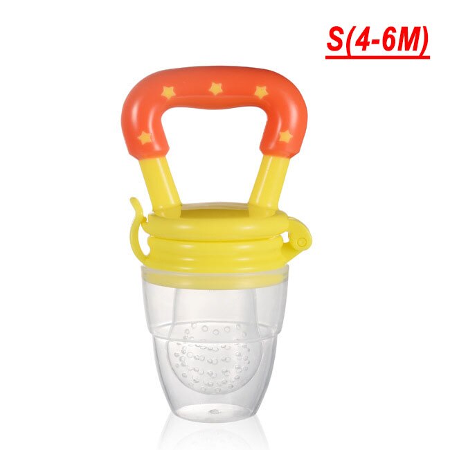 Siliconen Fopspeen Baby Tepel Fopspeen Peuter Kids Fopspeen Feeder Voor Vruchten Voedsel Nibbler Dummy Babyvoeding Fopspeen: Yellow S