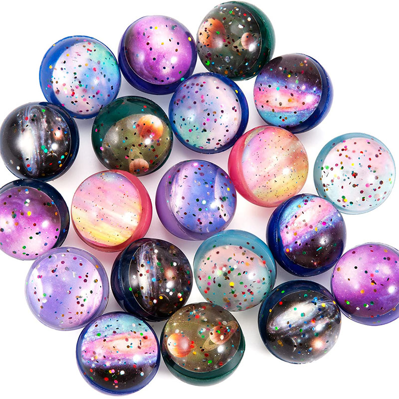 10PCS Solar System Planets Space Themed Party Favors For Kids Rubber Bouncy Balls 30MM Balle Rebondissante Kinder Spilzeug