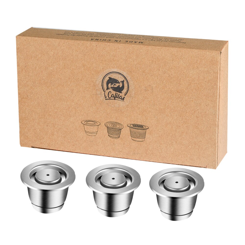 Upgrade Version Eco Friendly Packing Box For Nespresso Reusable Pod Refillable Capsule Environmental Protection: 3Capsules